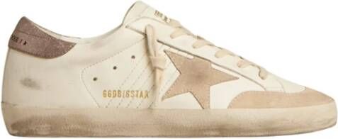 Golden Goose Super-Star Wit Beige Lichtbruin Sneakers White Heren