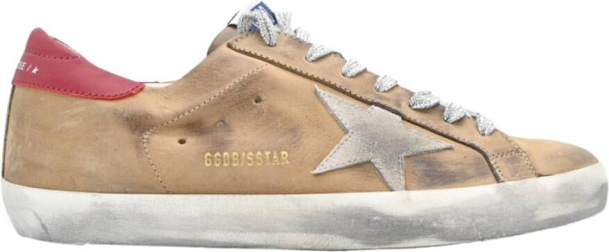 Golden Goose Superstar Camel Silver Star Sneakers Brown Dames