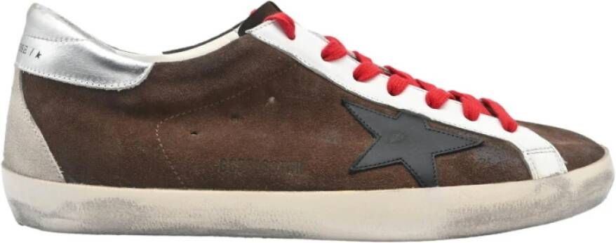 Golden Goose Superstar Dark Brown White Sneakers Brown Heren