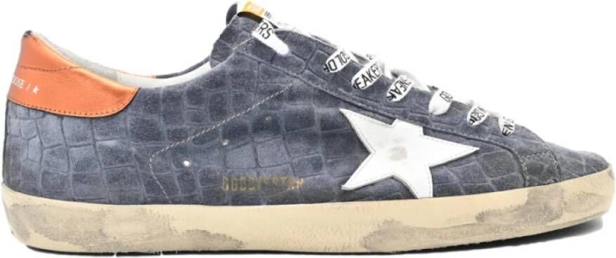 Golden Goose Superstar Grey White Orange Sneakers Gray Heren