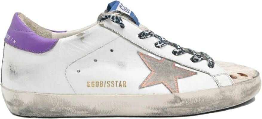 Golden Goose Superstar Horsy White Ice Purple Sneakers White Dames