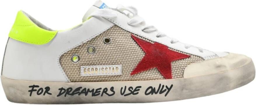 Golden Goose Superstar Milk White Yellow Red Fluo Multicolor Dames