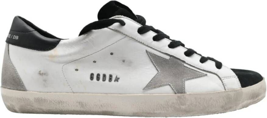 Golden Goose Superstar White Black Suede Sneakers White Heren