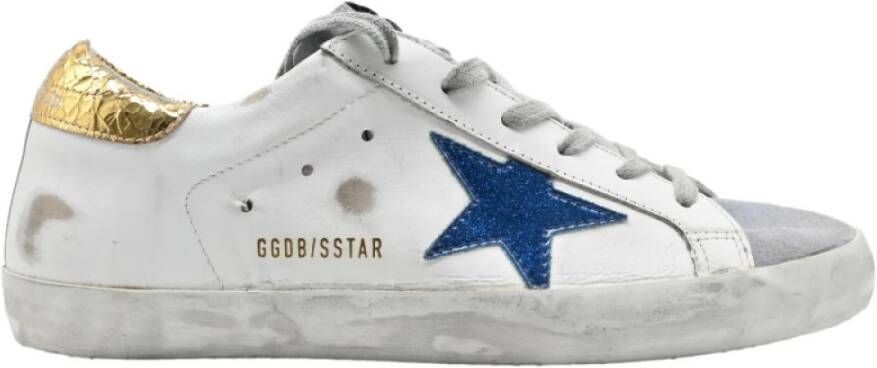 Golden Goose Superstar White Blue Star Sneakers White Dames