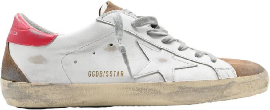 Golden Goose Superstar White Brown Red Sneakers Multicolor Heren