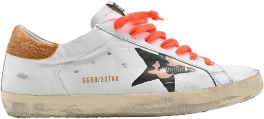 Golden Goose Superstar White Cognac Camouflage Sneakers Multicolor Heren