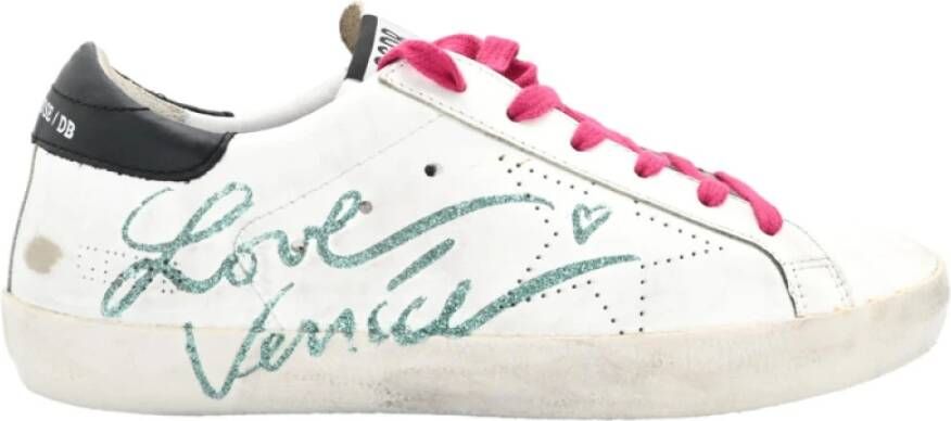 Golden Goose Superstar White Fuxia Sneakers White Dames