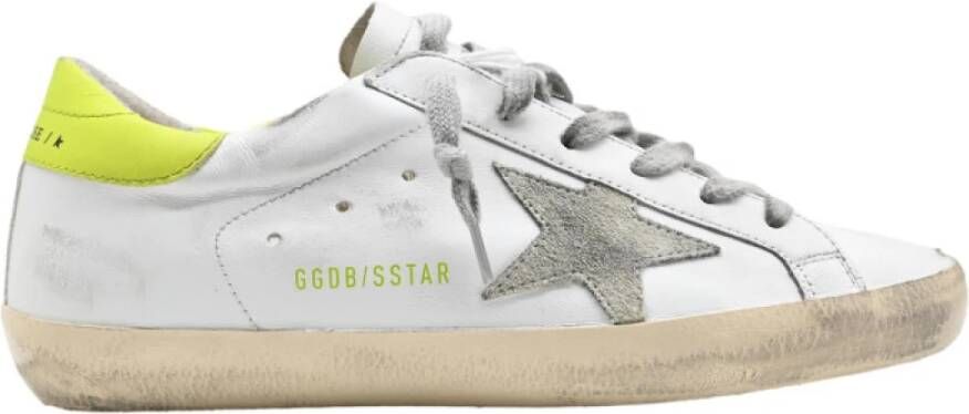 Golden Goose Superstar White Ice Lime Green Sneakers White Dames