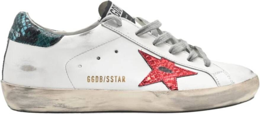 Golden Goose Superstar White Red Star Sneakers White Dames