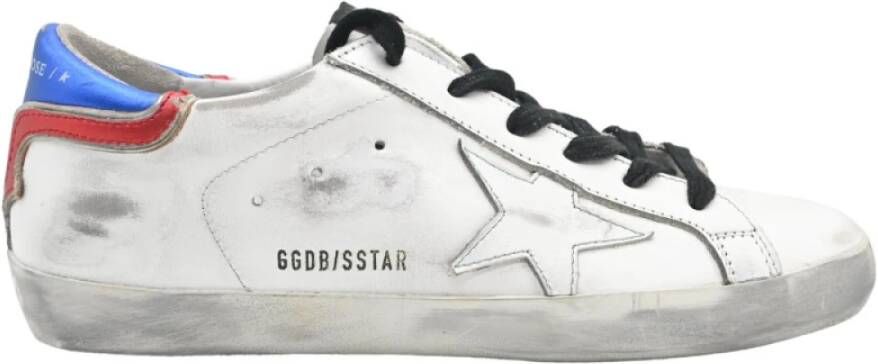 Golden Goose Superstar Wit Blauw Rood Sneakers White Dames