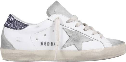 Golden Goose Leren lage sneakers met contrasterende hiel White Dames