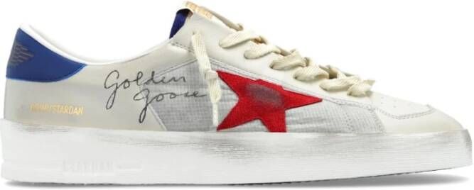 Golden Goose Verweerde Leren Sneakers White Heren