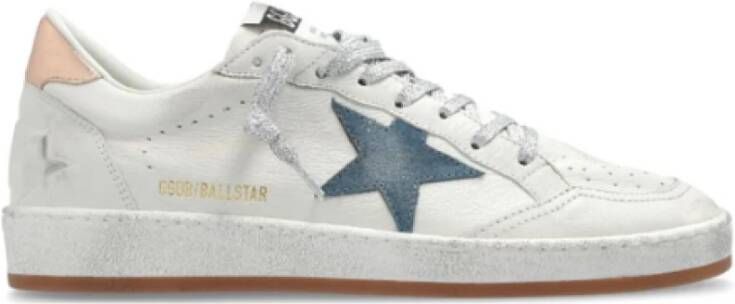 Golden Goose Vintage Ball Star Sneakers Wit Blauw Roze White Dames