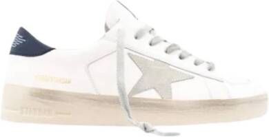 Golden Goose Vintage Grijze Ster Leren Sneakers White Heren