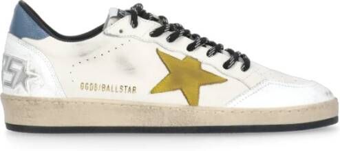 Golden Goose Vintage Witte Leren Sneakers met Ster White Heren