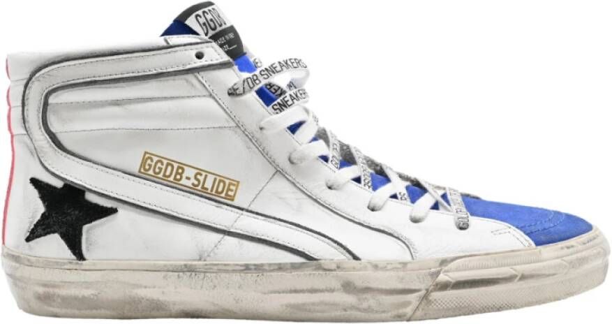 Golden Goose Wit Blauw Rood Francy Sneakers White Heren