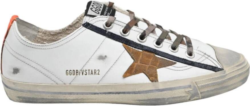 Golden Goose Wit Bruin V Star 2 Sneakers White Heren