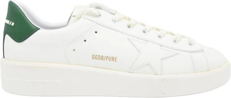 Golden Goose Wit Donkergroen Purestar Sneakers White Heren