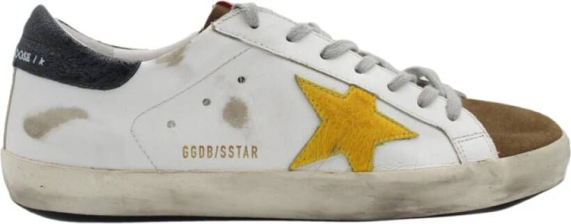 Golden Goose Wit Geel Superstar Sneakers White Heren