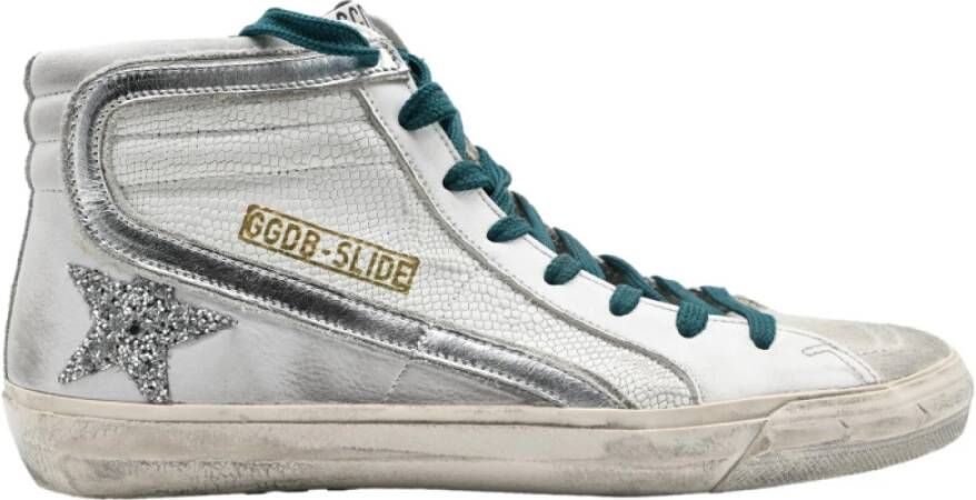 Golden Goose Wit IJs Zilver Slide Sneakers Multicolor Heren