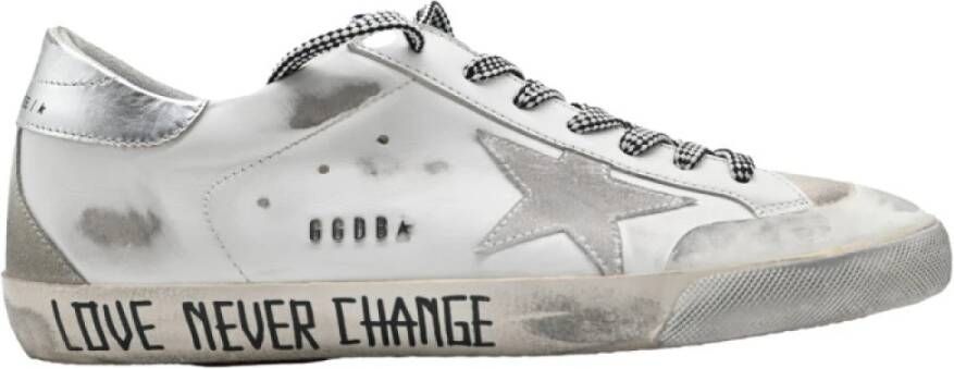 Golden Goose Wit IJs Zilver Superstar Sneakers White Dames