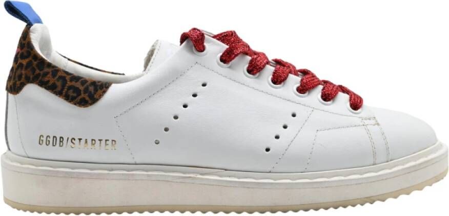 Golden Goose Wit Rood Luipaard Sneakers White Dames