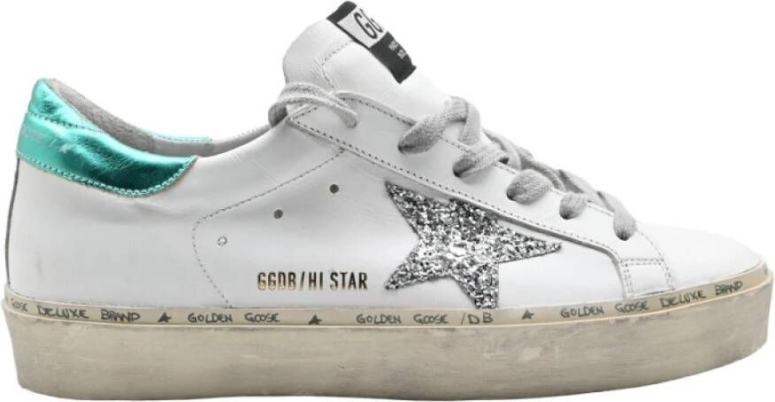 Golden Goose Wit Zilver Aquamarijn Sneakers White Dames