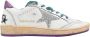 Golden Goose Wit Zilver Glitter Ster Paarse Sneakers White Dames - Thumbnail 1