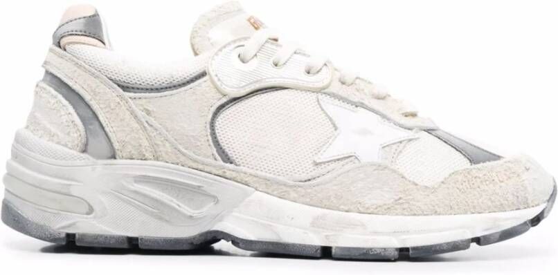 Golden Goose Wit Zilver Leren Hardloopschoenen Multicolor Dames