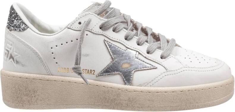 Golden Goose Witte Leren Sneakers met Vernietigend Effect White Dames