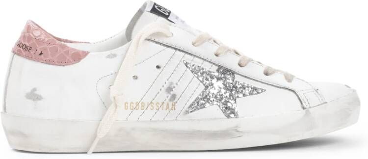 Golden Goose Wit Zilver Roze Superstar Sneakers White Dames