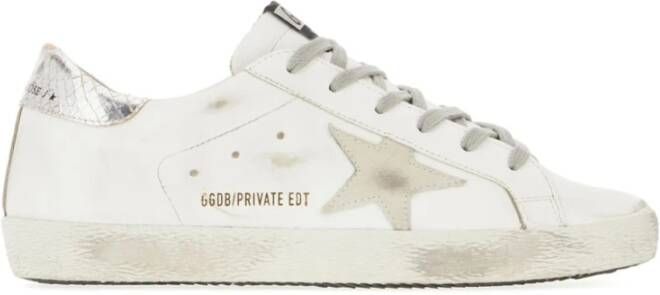 Golden Goose Wit Zilver Ster Kalf Sneakers White Dames