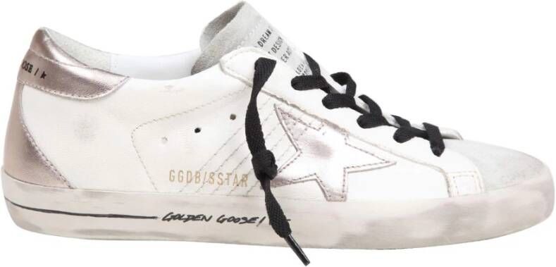 Golden Goose Wit IJs Leren Sneakers Ronde Neus Multicolor Dames