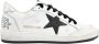 Golden Goose Witte Ballstar Sneakers met Zwarte Glitter White Dames - Thumbnail 1