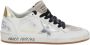 Golden Goose Zilveren Leren Sneakers Wit Zwart White Dames - Thumbnail 1