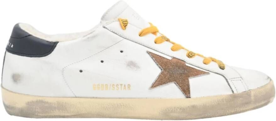 Golden Goose Witte Bruine Ster Sneakers White Heren