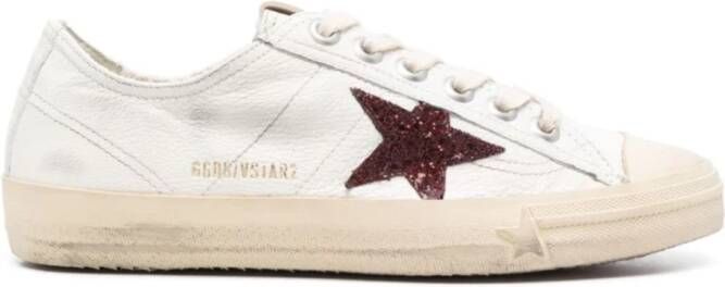 Golden Goose V-Star 2 Sneakers Leer Rubberen Zool White Dames