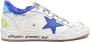 Golden Goose Witte en Blauwe Ballstar Sneakers White Dames - Thumbnail 1