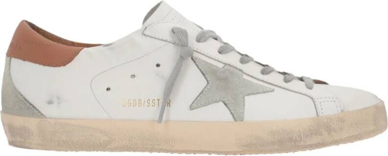 Golden Goose Witte en grijze vintage lage sneakers White Heren