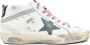 Golden Goose Witte en groene sterren sneakers White Heren - Thumbnail 1