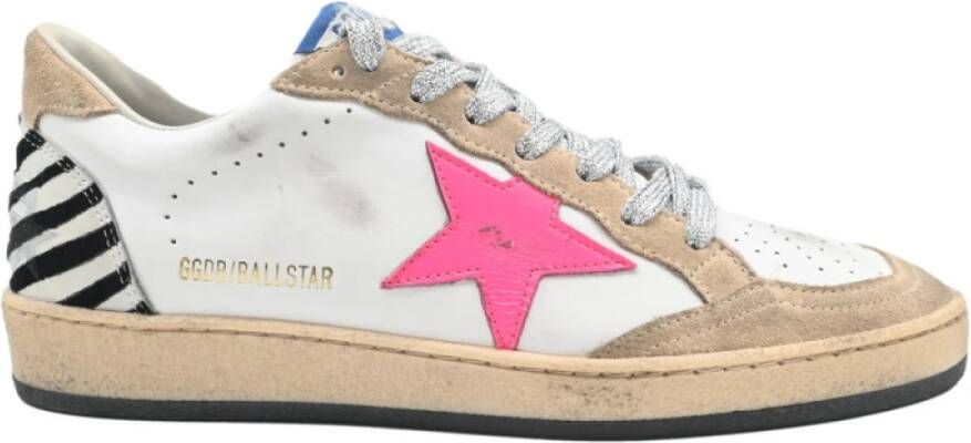 Golden Goose Witte Fluo Zebra Sneakers Multicolor Dames