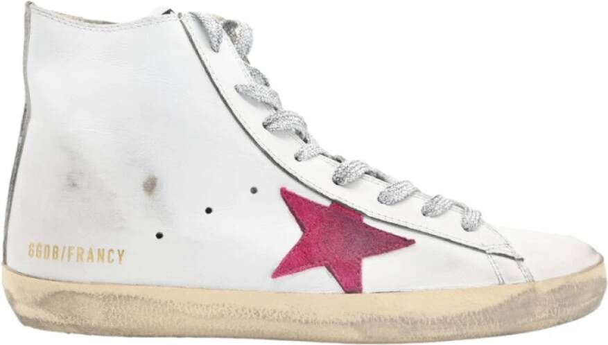 Golden Goose Witte Fucsia Ster Sneakers White Dames