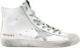 Golden Goose Witte Glitter Groene High Top Sneakers White Dames - Thumbnail 1