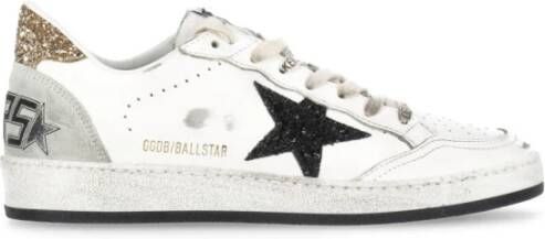 Golden Goose Witte Glitter Sneakers van Leer White Dames