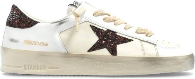 Golden Goose Witte Glitter Ster Sneakers White Dames