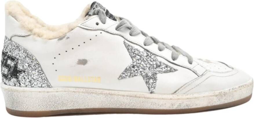 Golden Goose Witte Glitterster Sneakers White Dames