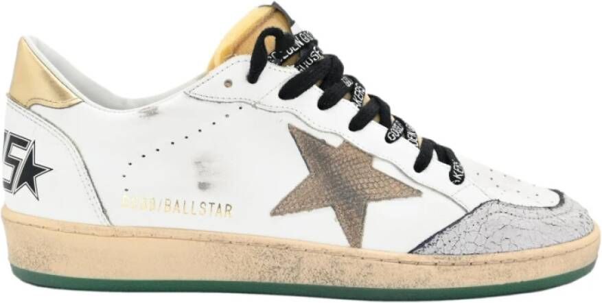 Golden Goose Witte Gouden Ballstar Sneakers White Dames