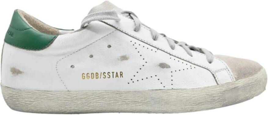 Golden Goose Witte Groene Superstar Sneakers Multicolor Dames