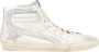 Golden Goose Witte hoge leren sneakers met ster White Dames - Thumbnail 1