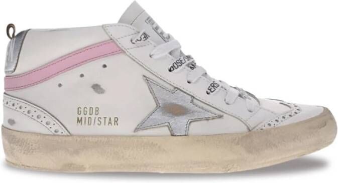 Golden Goose Witte hoge sneakers met ster White Dames